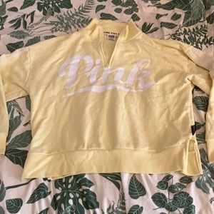 Pink half zip sweatshirt